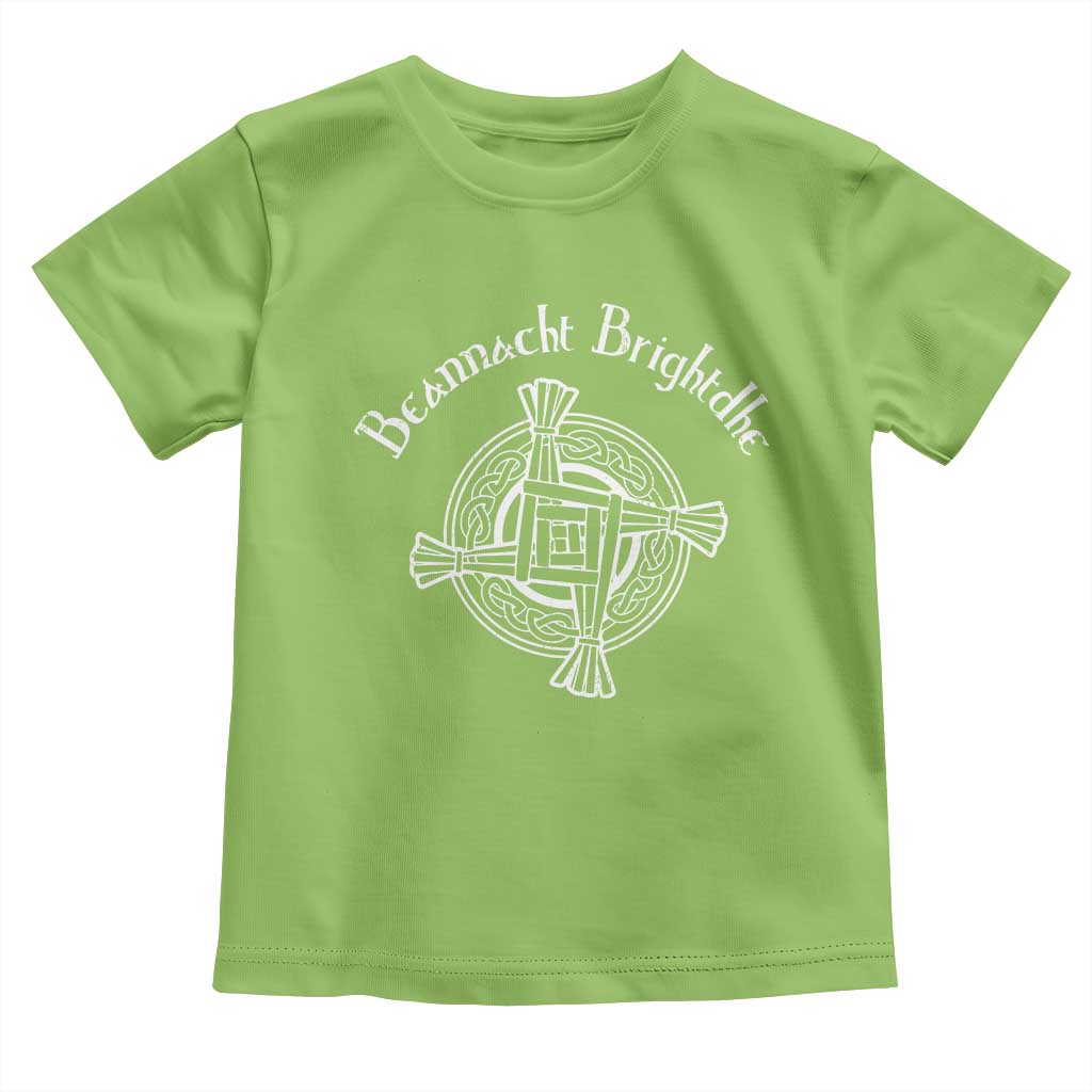 St Brigids Day Toddler T Shirt Beannacht Brighdhe Gaelic Irish Imbolc TS11 Lime Print Your Wear