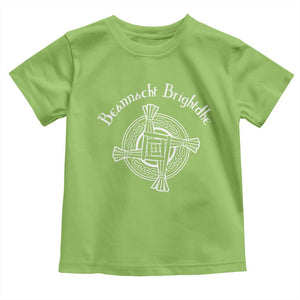 St Brigids Day Toddler T Shirt Beannacht Brighdhe Gaelic Irish Imbolc TS11 Lime Print Your Wear