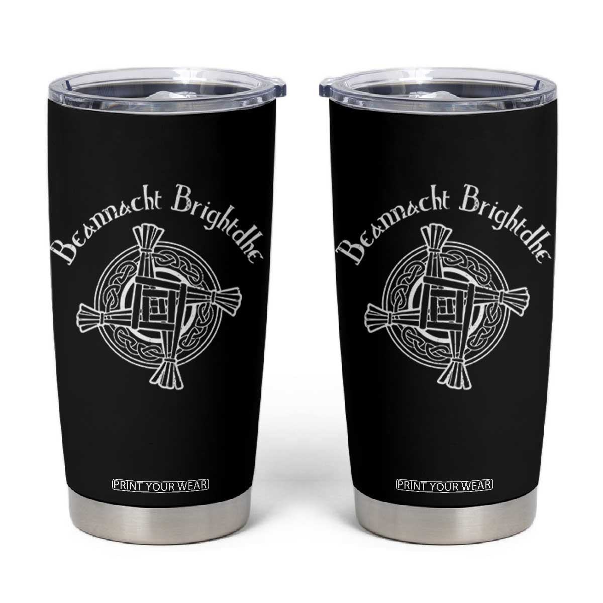 St Brigids Day Tumbler Cup Beannacht Brighdhe Gaelic Irish Imbolc TS11 Black Print Your Wear
