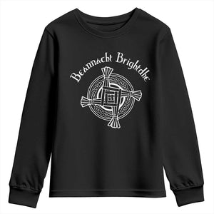 St Brigids Day Youth Sweatshirt Beannacht Brighdhe Gaelic Irish Imbolc TS11 Black Print Your Wear