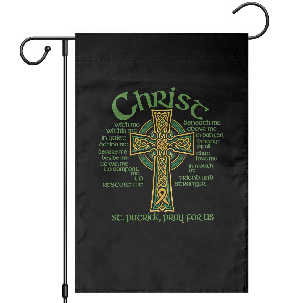 Christ St Patrick Pray For Us Christian Catholic Religious Celtic Cross Garden Flag TS11 Black Print Your Wear