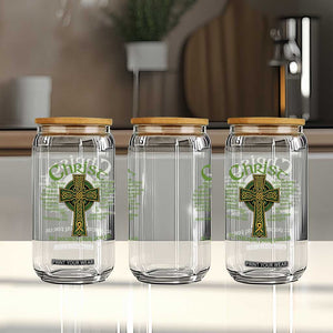 Christ St Patrick Pray For Us Christian Catholic Religious Celtic Cross Glass Can TS11 Print Your Wear