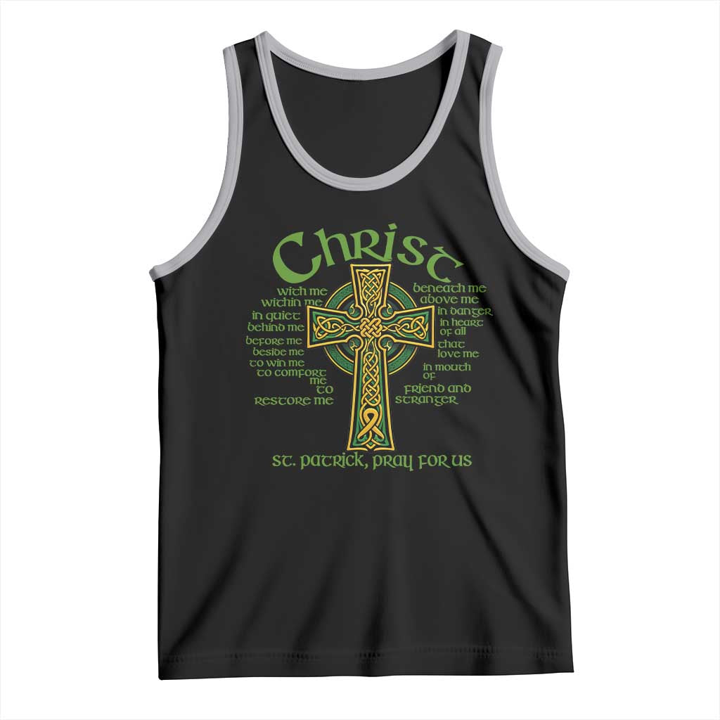 Christ St Patrick Pray For Us Christian Catholic Religious Celtic Cross Tank Top TS11 Black Athletic Heather Print Your Wear