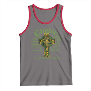 Christ St Patrick Pray For Us Christian Catholic Religious Celtic Cross Tank Top TS11 Deep Heather Red Print Your Wear