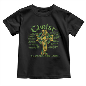 Christ St Patrick Pray For Us Christian Catholic Religious Celtic Cross Toddler T Shirt TS11 Black Print Your Wear