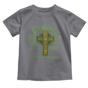 Christ St Patrick Pray For Us Christian Catholic Religious Celtic Cross Toddler T Shirt TS11 Charcoal Print Your Wear