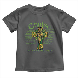 Christ St Patrick Pray For Us Christian Catholic Religious Celtic Cross Toddler T Shirt TS11 Dark Heather Print Your Wear