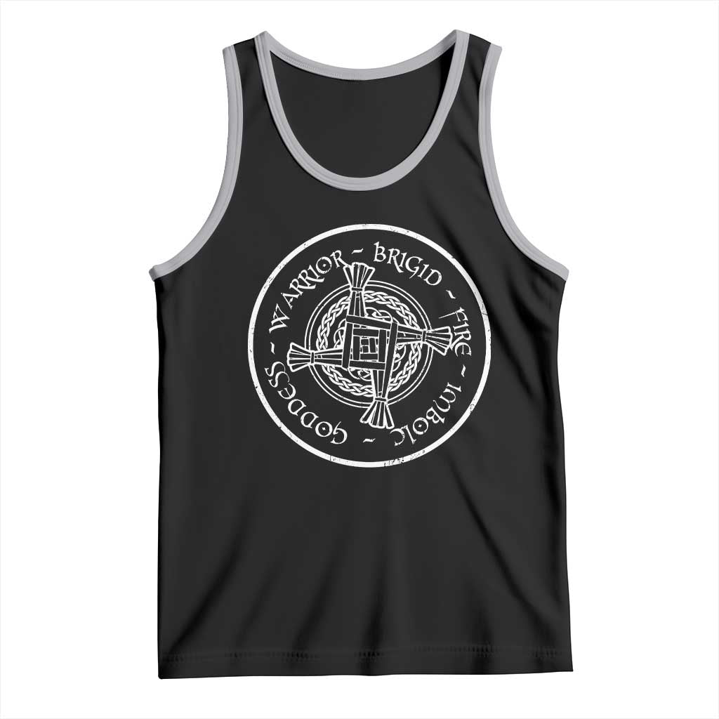 St Brigids Day Tank Top Warrior Brigid Fire Imbloc Goddess Gaelic Willow Cross TS11 Black Athletic Heather Print Your Wear
