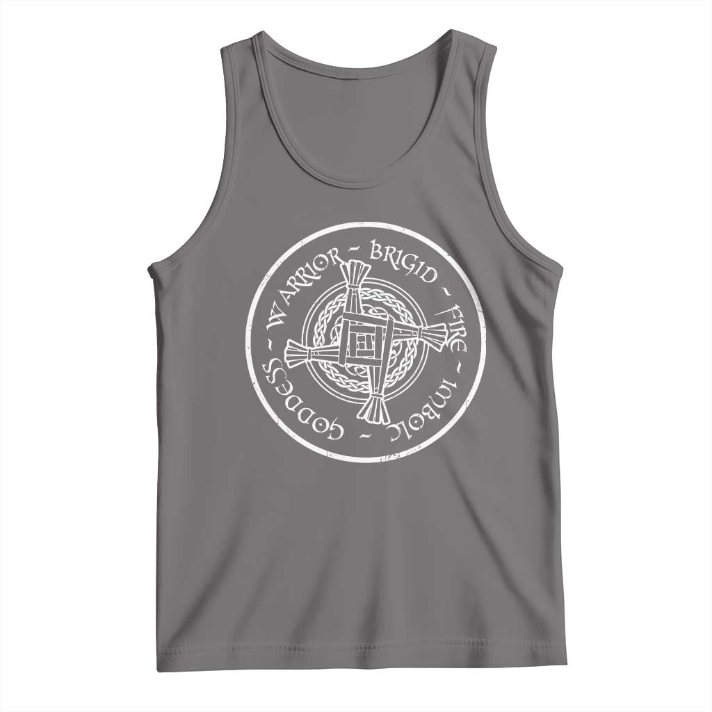 St Brigids Day Tank Top Warrior Brigid Fire Imbloc Goddess Gaelic Willow Cross TS11 Deep Heather Print Your Wear