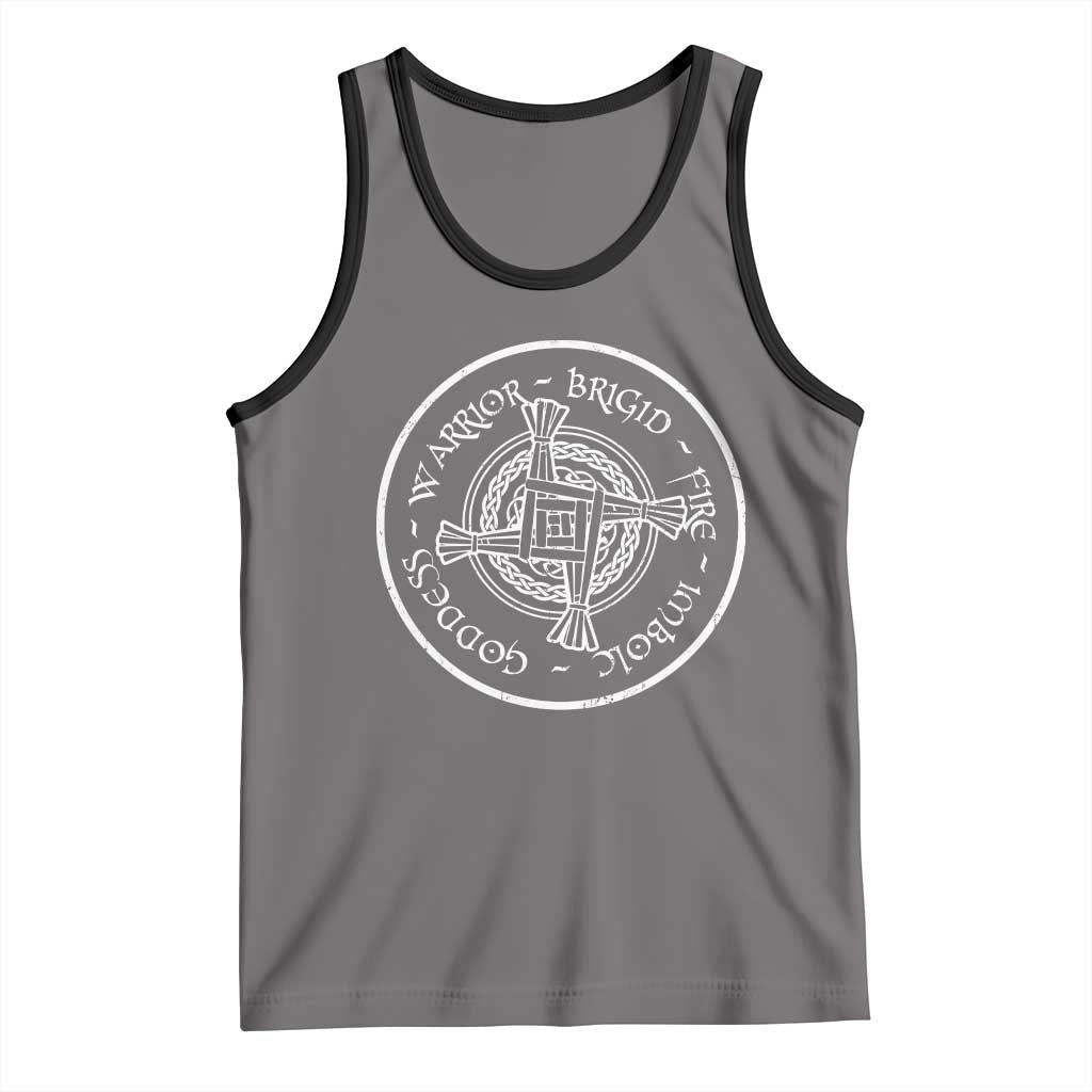 St Brigids Day Tank Top Warrior Brigid Fire Imbloc Goddess Gaelic Willow Cross TS11 Deep Heather Black Print Your Wear