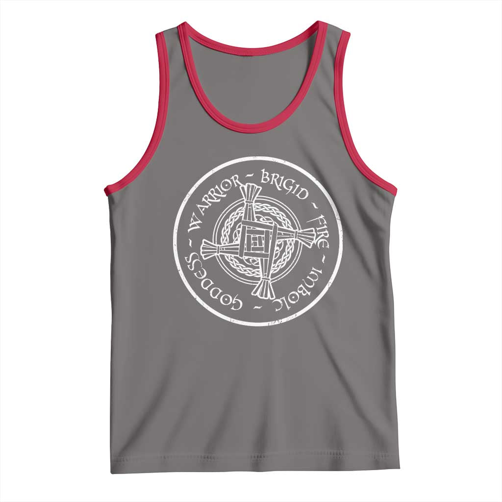 St Brigids Day Tank Top Warrior Brigid Fire Imbloc Goddess Gaelic Willow Cross TS11 Deep Heather Red Print Your Wear
