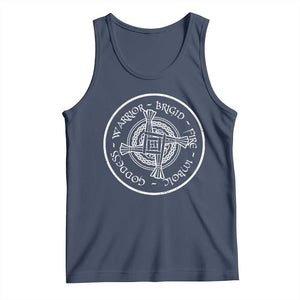 St Brigids Day Tank Top Warrior Brigid Fire Imbloc Goddess Gaelic Willow Cross TS11 Navy Print Your Wear