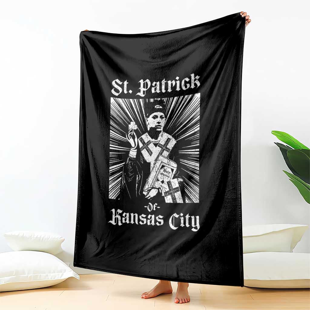 St Patrick Of Kansas City Throw Blanket Funny St Patricks Day Missouri State Football Fan TS11 Print Your Wear