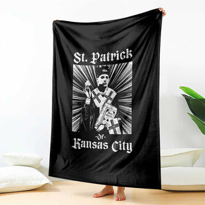 St Patrick Of Kansas City Throw Blanket Funny St Patricks Day Missouri State Football Fan TS11 Print Your Wear