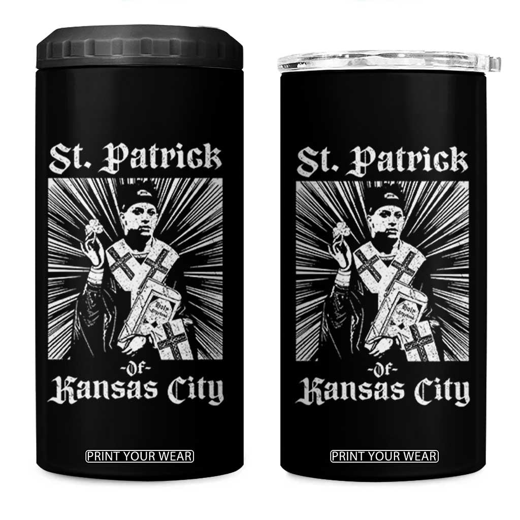 St Patrick Of Kansas City 4 in 1 Can Cooler Tumbler Funny St Patricks Day Missouri State Football Fan TS11 One Size: 16 oz Black Print Your Wear