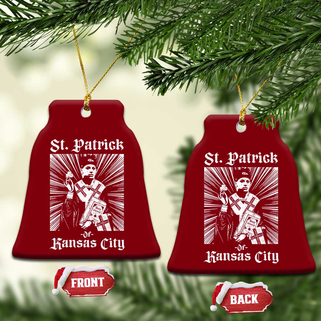St Patrick Of Kansas City Ceramic Ornament Funny St Patricks Day Missouri State Football Fan TS11 Print Your Wear