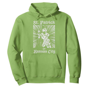 St Patrick Of Kansas City Hoodie Funny St Patricks Day Missouri State Football Fan TS11 Lime Print Your Wear