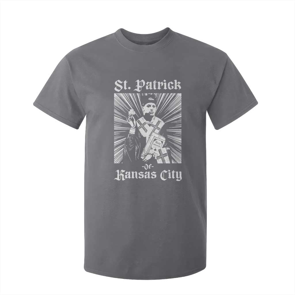 St Patrick Of Kansas City T Shirt For Kid Funny St Patricks Day Missouri State Football Fan TS11 Charcoal Print Your Wear