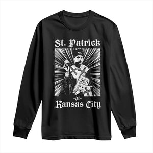 St Patrick Of Kansas City Long Sleeve Shirt Funny St Patricks Day Missouri State Football Fan TS11 Black Print Your Wear