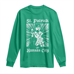 St Patrick Of Kansas City Long Sleeve Shirt Funny St Patricks Day Missouri State Football Fan TS11 Irish Green Print Your Wear