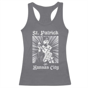St Patrick Of Kansas City Racerback Tank Top Funny St Patricks Day Missouri State Football Fan TS11 Charcoal Print Your Wear