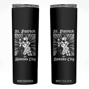 St Patrick Of Kansas City Skinny Tumbler Funny St Patricks Day Missouri State Football Fan TS11 Black Print Your Wear