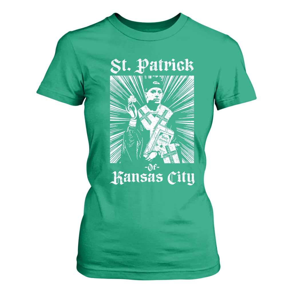 St Patrick Of Kansas City T Shirt For Women Funny St Patricks Day Missouri State Football Fan TS11 Irish Green Print Your Wear