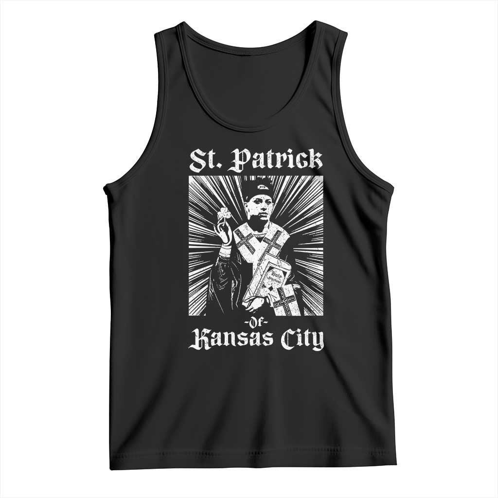 St Patrick Of Kansas City Tank Top Funny St Patricks Day Missouri State Football Fan TS11 Black Print Your Wear