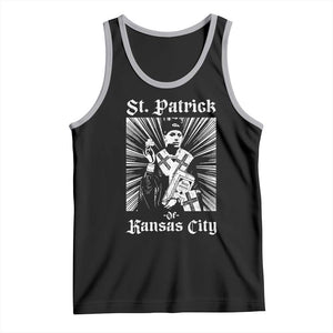 St Patrick Of Kansas City Tank Top Funny St Patricks Day Missouri State Football Fan TS11 Black Athletic Heather Print Your Wear