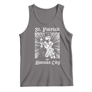 St Patrick Of Kansas City Tank Top Funny St Patricks Day Missouri State Football Fan TS11 Deep Heather Print Your Wear