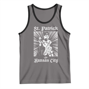 St Patrick Of Kansas City Tank Top Funny St Patricks Day Missouri State Football Fan TS11 Deep Heather Black Print Your Wear