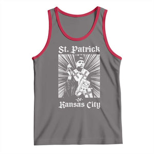 St Patrick Of Kansas City Tank Top Funny St Patricks Day Missouri State Football Fan TS11 Deep Heather Red Print Your Wear