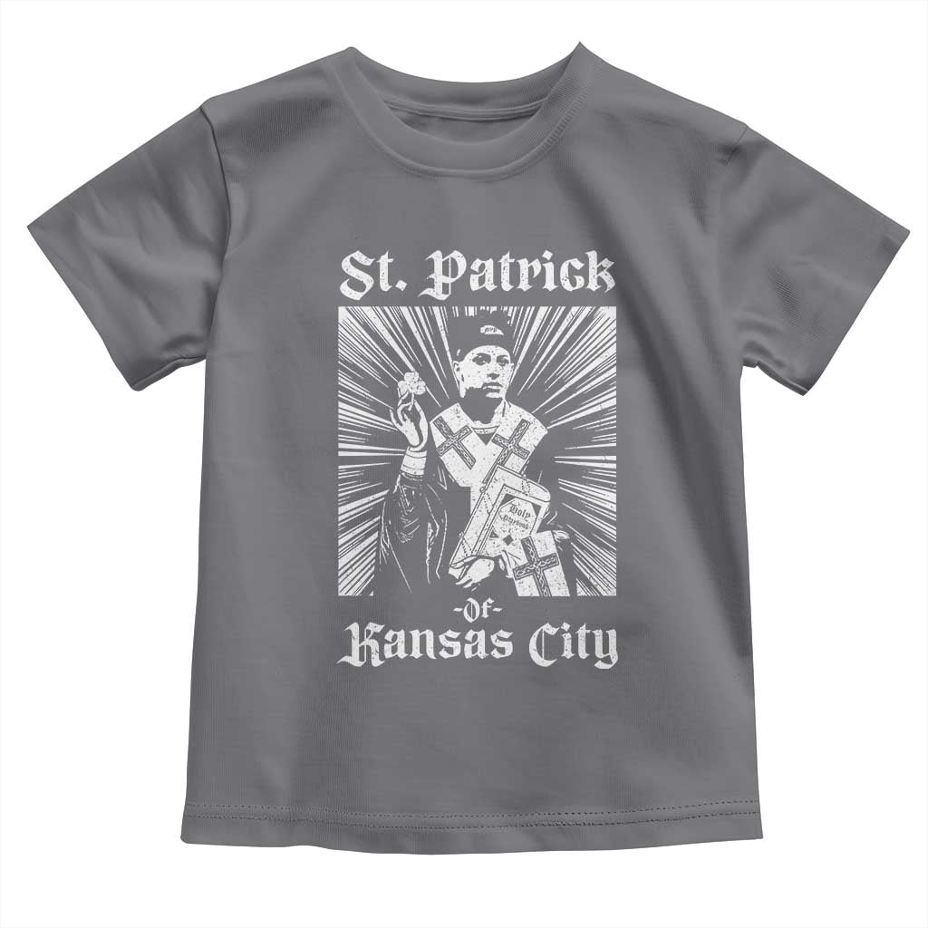 St Patrick Of Kansas City Toddler T Shirt Funny St Patricks Day Missouri State Football Fan TS11 Charcoal Print Your Wear
