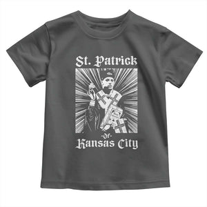 St Patrick Of Kansas City Toddler T Shirt Funny St Patricks Day Missouri State Football Fan TS11 Dark Heather Print Your Wear