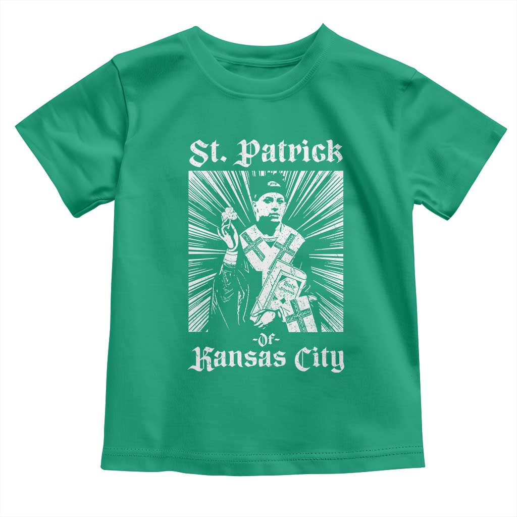 St Patrick Of Kansas City Toddler T Shirt Funny St Patricks Day Missouri State Football Fan TS11 Irish Green Print Your Wear