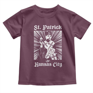 St Patrick Of Kansas City Toddler T Shirt Funny St Patricks Day Missouri State Football Fan TS11 Maroon Print Your Wear