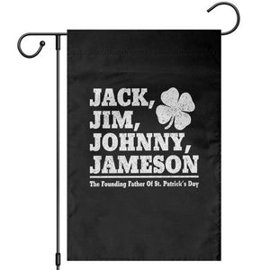 Funny St Patricks Day Irish Fathers Jack Jim Johnny Jameson Vintage Clover Garden Flag TS11 Black Print Your Wear