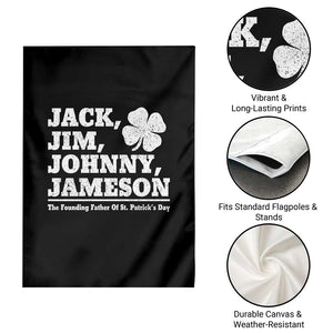 Funny St Patricks Day Irish Fathers Jack Jim Johnny Jameson Vintage Clover Garden Flag TS11 Print Your Wear