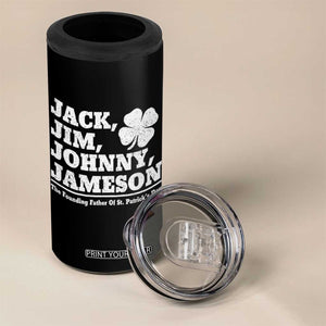 Funny St Patricks Day Irish Fathers Jack Jim Johnny Jameson Vintage Clover 4 in 1 Can Cooler Tumbler TS11 Print Your Wear