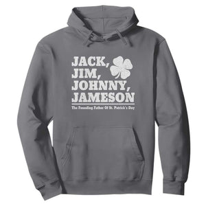 Funny St Patricks Day Irish Fathers Jack Jim Johnny Jameson Vintage Clover Hoodie TS11 Charcoal Print Your Wear