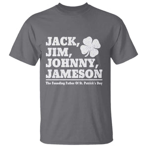 Funny St Patricks Day Irish Fathers Jack Jim Johnny Jameson Vintage Clover T Shirt TS11 Charcoal Print Your Wear