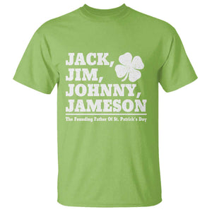 Funny St Patricks Day Irish Fathers Jack Jim Johnny Jameson Vintage Clover T Shirt TS11 Lime Print Your Wear