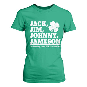 Funny St Patricks Day Irish Fathers Jack Jim Johnny Jameson Vintage Clover T Shirt For Women TS11 Irish Green Print Your Wear
