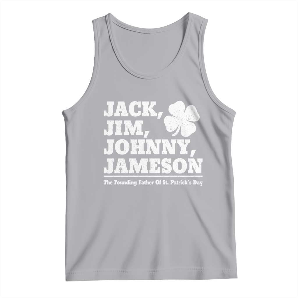Funny St Patricks Day Irish Fathers Jack Jim Johnny Jameson Vintage Clover Tank Top TS11 Athletic Heather Print Your Wear