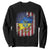 Ukrainian Americans Pride Sweatshirt Vintage Ukraine USA Flag TS11 Black Print Your Wear