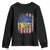 Ukrainian Americans Pride Youth Sweatshirt Vintage Ukraine USA Flag TS11 Black Print Your Wear