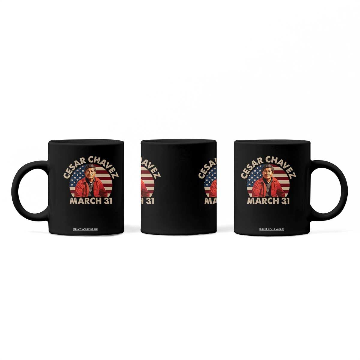 Cesar Chavez Day Coffee Mug March Holiday Hispanic Heritage American Flag TS11 Print Your Wear