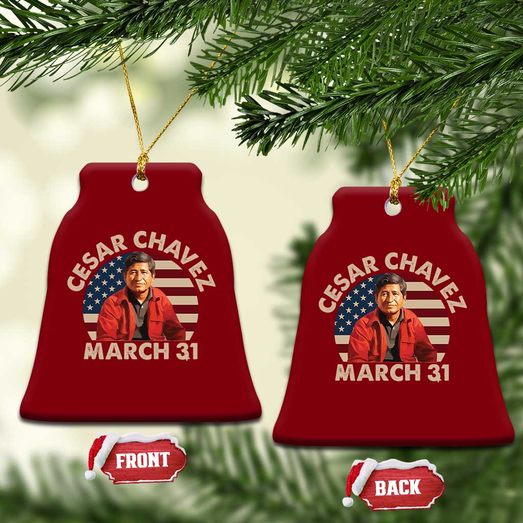 Cesar Chavez Day Ceramic Ornament March Holiday Hispanic Heritage American Flag TS11 Print Your Wear
