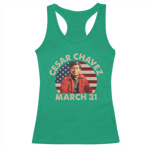 Cesar Chavez Day Racerback Tank Top March Holiday Hispanic Heritage American Flag TS11 Irish Green Print Your Wear