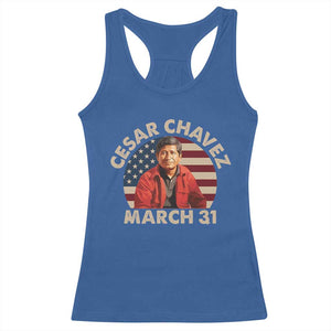 Cesar Chavez Day Racerback Tank Top March Holiday Hispanic Heritage American Flag TS11 Royal Blue Print Your Wear